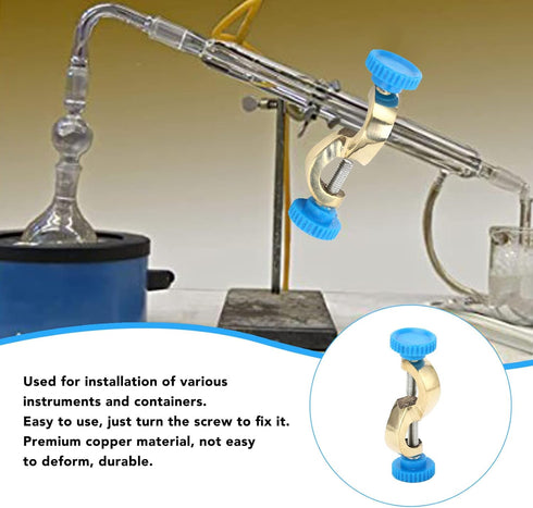 8cm Length Laboratory Clamp Holder - Right Angle Bosshead for Laboratory Stand Clamp, Copper Material