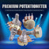 Swpeet 60PCS Knurled Shaft Linear Rotary Taper Potentiometer B5K 10K 20K 50K 100K with 20Pcs Knob Kit
