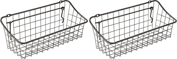 Spectrum Pegboard & Wall Mount Wire Basket Small (Industrial Gray) - Storage &