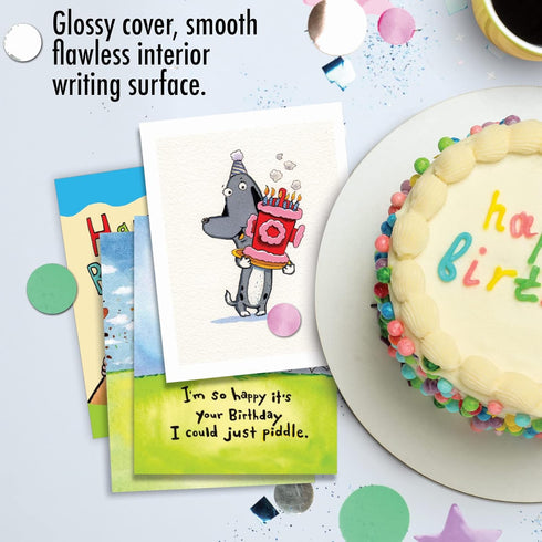 The Best Card Company - 10 Cute Birthday Note Cards with Envelopes - Pets and Animal Notecards - Boxed Assortment