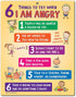 ZOCO Behavior Management Chart - Anger Control & Coping Tools for Kids - Laminated Card with Magnets, 8.5" x 11" for
