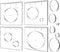 Pack of 4 Circle Inlay Template Set - Router Templates for Woodworking and Decorative Router Jig