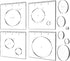 Pack of 4 Circle Inlay Template Set - Router Templates for Woodworking and Decorative Router Jig