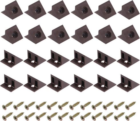 uxcell 120Pcs 90 Degree Plastic Corner Braces, 14x13x9mm Nylon Shelf Right Angle
