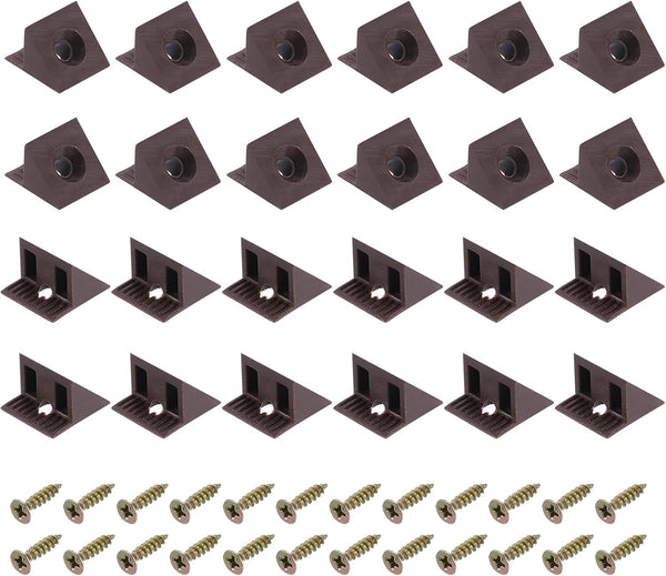 uxcell 120Pcs 90 Degree Plastic Corner Braces, 14x13x9mm Nylon Shelf Right Angle