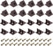 uxcell 120Pcs 90 Degree Plastic Corner Braces, 14x13x9mm Nylon Shelf Right Angle