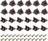 uxcell 120Pcs 90 Degree Plastic Corner Braces, 14x13x9mm Nylon Shelf Right Angle