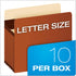 Pendaflex Expanding Accordion File Pockets, Extra Durable, Letter Size, Expands 5.25", 10/Box, Reinforced with Dupont