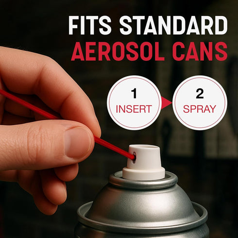 ShopStraw 7 Inch 20 Pack AUTOSTRAW Red Replacement Straws for Aerosol Cans, Universal Fit for Automotive Sprays