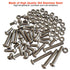 84Pcs M6 Hex Pan Head Cap Bolts Nuts Screws Assortment Set - 304 Stainless Steel Allen Socket Drive (84PCS M6)