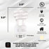 13Watt T2 GU24 2 Bulb 2700K 900lm 120v 60Hz Bulb- 4pack SLEEKLIGHTING Spiral CFL Prong Light Base -UL Approved Light