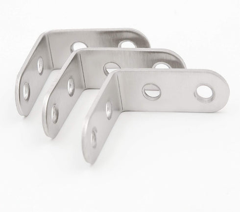 50 Packs 40 40 16 mm 1.57x1.57x0.63 Inch KINJOEK x x Heavy Duty L Bracket Corner Brace Shelf Stainless Steel Joint