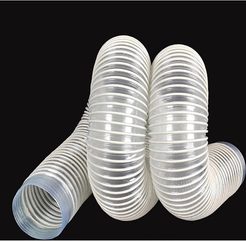 Generic 1Meter 30-100mm Industrial Dust Suction Pipe Blue PVC Plastic Flexible Hose Dust