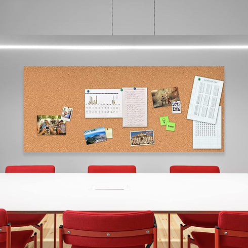 Self-Adhesive Cork Board Roll, 1/8" Thick, 47"x16" Cork Boards for Home, School, Office Bulletin Board Rolls