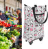 Oxford Cloth Shopping Cart with Wheels - Versatile Grocery & Laundry Trolley