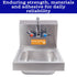 Wash Rinse Sanitize Sink Labels - 12 Labels (2 Sets, 7.3x2.5 in) - Ideal for Restaurants and Commercial Kitchens
