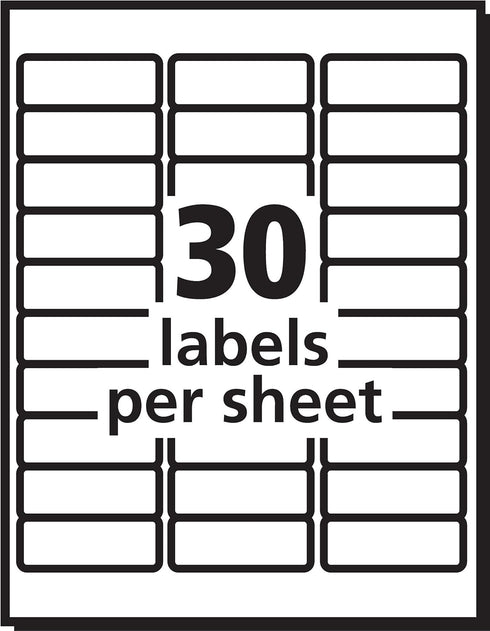 PRES-a-ply Laser Address Labels, 1 x 2-5/8, White, 3000/Box