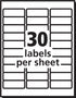 PRES-a-ply Laser Address Labels, 1 x 2-5/8, White, 3000/Box