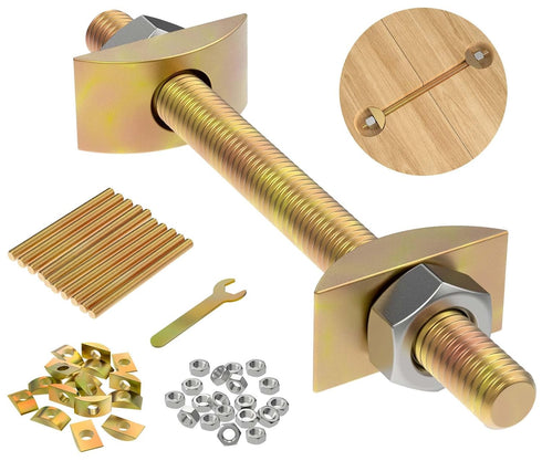 Furniture Fastening Connectors for Secure Countertops, Tables, and Bed Frames with Bolt and Nut Hardware, Metric-M8