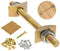 Furniture Fastening Connectors for Secure Countertops, Tables, and Bed Frames with Bolt and Nut Hardware, Metric-M8