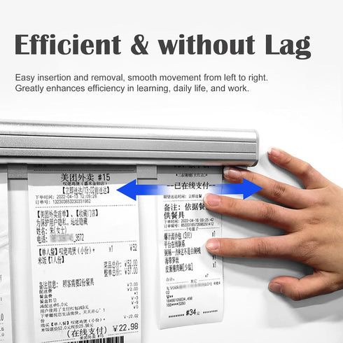 origreen 2 Bars(12 Inch, 2p) Pieces Ticket Holder Receipt Holder for Restaurant Refrigerator, No Drill Restaurant Order