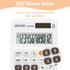 deli 12 Digit Standard Function Basic Calculator, Large LCD Display, Dual Power Office Calculator, White