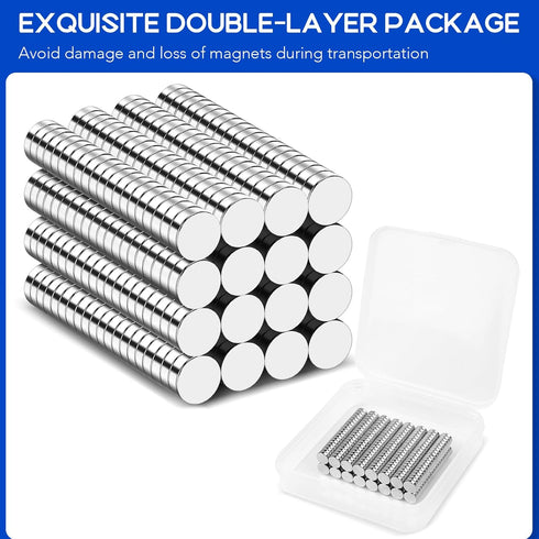 320Pcs Fridge Magnets, 6x2mm Small Refrigerator Magnets, Mini Magnets for Crafts, Office, School, and Round Button