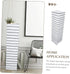 Veemoon Minimalist Vertical Paper Lamp Shade Floor Cover Frame with Black Strips Simple Nordic Style for Bedroom Living