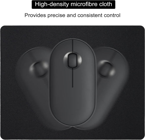 Small Mouse Pad 3 Pack, Mini Mouse Pads for Wireless Mouse and Laptop Computer, Portable Mousepad with Non-slip Rubber