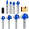 SMJXTOP 8Pcs Cove Box Round Nose Router Bit Set 1/4 Inch Shank, Carbide