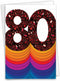 The Best Card Company - 80th Happy Birthday Notecard with Envelope, Congrats Bday Card, Fun 80 Year Milestone