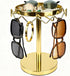 Sunglasses Organizer Rotating Stand, Stainless Steel Eye Glasses Holder with Tray, Eye