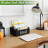 DRASTAR Mail Organizer Countertop - Wood Mail Holder with 4 Slots, Bill Organizer for Home Office