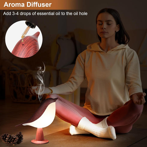 Set 2, Dimmable 3 VoMii Bird Desk Lamp of Small Table Lamp Cordless Touch Night Light with Color Temperature