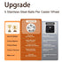 Upgrade Self Adhesive Caster Wheels, 5 Stainless Steel Balls, 360 Degree Low Profile Swivel, 4PCS