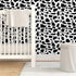 6ft 2ft Removable Wallpaper x - Cow Print Black White Farm Animal Cattle Dairy Milk Custom Pre-Pasted Wallpaper by