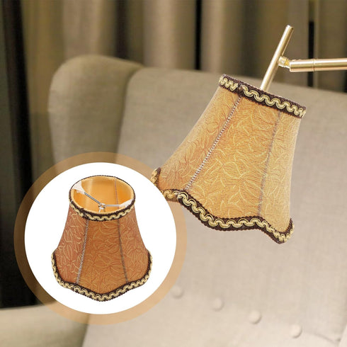 5 Inch jojofuny Retro Cloth Lamp Shade Cover for Floor Lamp, Vintage Style Clip-on Fitter, Replacement shade