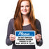10x7 Inches, 55 Please Do Not Deposit Feminine Hygiene Products Or Baby Wipes in Toilet Sign, mil Thick HDPS (high