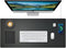 Desk Mat with Wireless Charging, Black Mouse Pad with Charger, Large Leather Computer Mouse Pad for Keyboard and Mouse