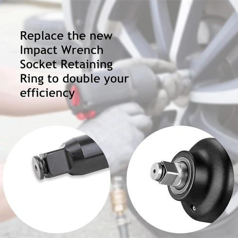 1/2" & 3/8" Impact Wrench Retainer Rings with O-ring for Electric/Pneumatic Wrench, Tool Parts & Accessories (6+6/Sets)