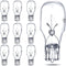 Honoson T5 Landscape Light Bulbs, 12 Volt 18 Watt Low Voltage Bulbs for Outdoor Garden Deck Yard Landscape Lamp (10