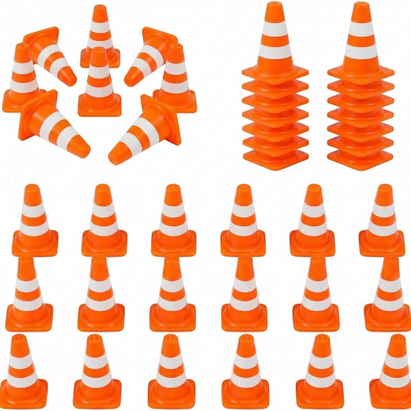 36/60/120 Pack 1 Inch Orange Mini Traffic Cones.Perfect as Construction Party Favors,Durable