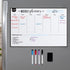 cinch! 17x12-Inch Magnetic Weekly Planner/Calendar for Fridge - Stain Resistant Dry Erase Whiteboard with Markers