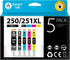 Smart Ink Compatible Ink Cartridge Replacement for Canon PIXMA PGI-250XL CLI-251XL (1 PGBK & 1 BK/C/M/Y 5 Combo Pack)