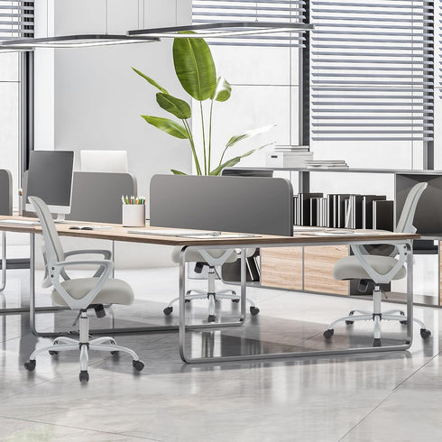 Sweetcrispy Home Office Managerial Executive Chair, Ergonomic Mesh Adjustable Swivel Mid-Back Chair with Comfortable