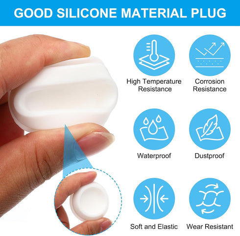 PATIKIL 4.5mm Diameter Silicone Round Snap, 40 Pcs Locking Furniture Hole Plug Button for 4-4.5mm Hole