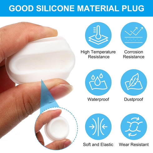 PATIKIL 30 Pcs 5mm Diameter Silicone Round Snap, Locking Furniture Hole Plug for 2.5-5mm Hole