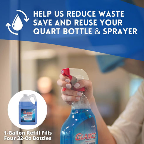 1 2/carton Diversey Glance Powerized Glass And Surface Cleaner, Liquid, Gal