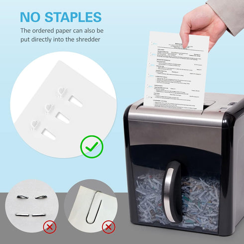 Stapleless Stapler, Mini Stapler for Desk, Compact Staple Free Staple, Office Supplies, Up to 8 Sheets Binding, Ivory