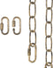 garini 6 Feet Aged Gold Light Fixture Chain, Adjustable Metal Pendant Chandelier